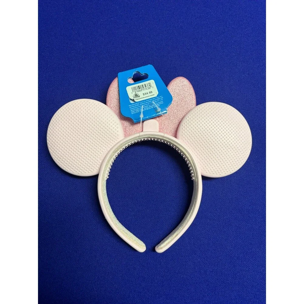 2026 Disney Parks Crocs Pink Minnie Mouse Ears Headband New